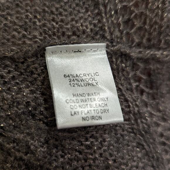 Vintage II Sisters Knit Lagenlook Cozy Lurex Shrug Sweater Medium - Picture 5 of 5